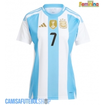 Camisa de time de futebol Argentina Rodrigo De Paul #7 Replicas 1º Equipamento Feminina Copa America 2024 Manga Curta